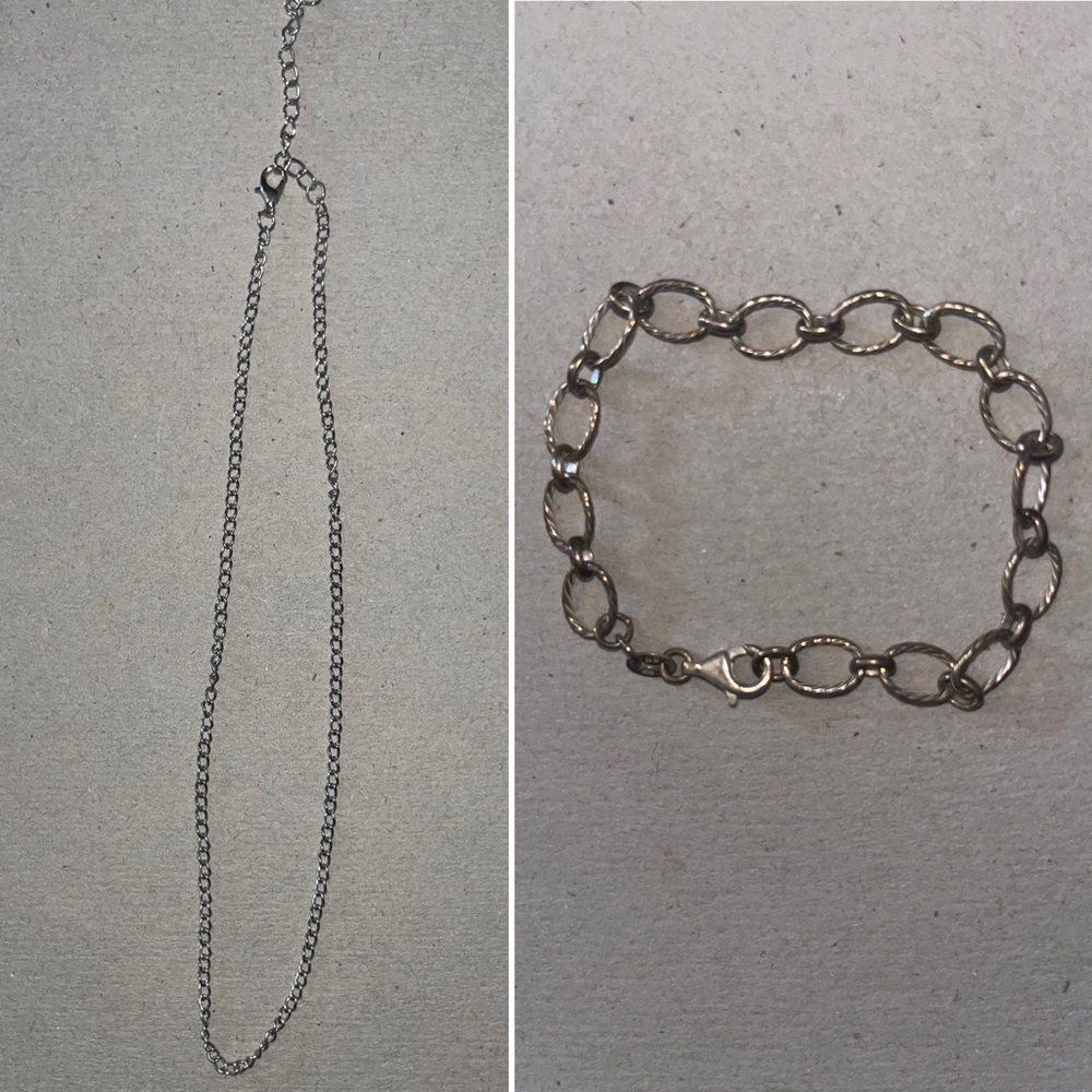 2 Silver Link Chains (1 BL, 1 NL)